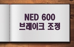 NED 600 브레이크 조정